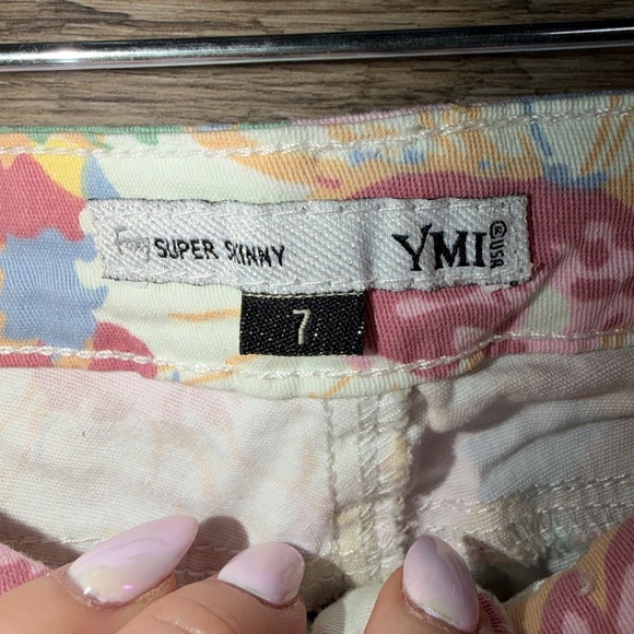 YMI Women's Floral Skinny Jeans - Multicolor - Picture 5 of 10